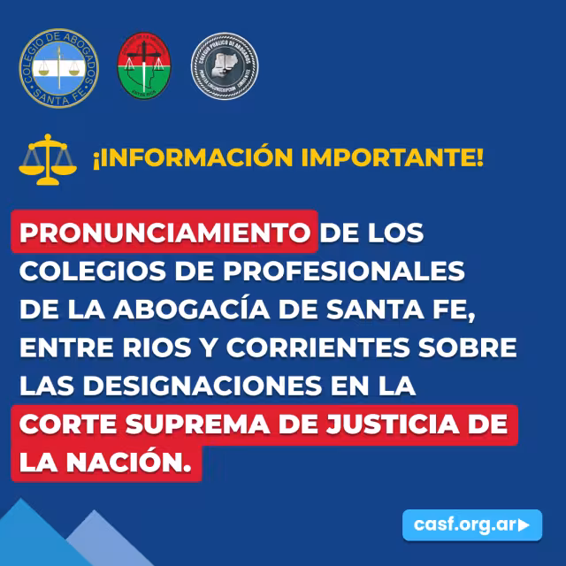 Sobre los nombramientos para la Corte Suprema de Justicia de la Nación