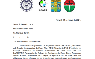 Colegios profesionales solicitaron la circulación a sus matriculados